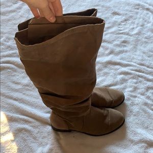 Thigh High Brown Suede Boots
